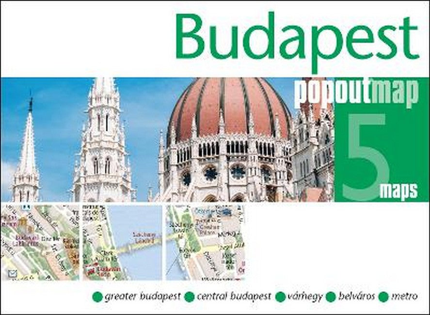 PopOut Map Budapest - Pocket-Sized Pop-Up Street Map of Buda | Pest | Budapest Metro Map | Compact Travel Map