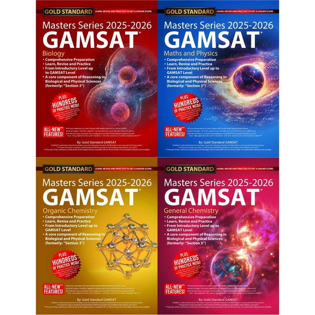 2025-2026 New Masters Series GAMSAT Textbook - 4 Science Books