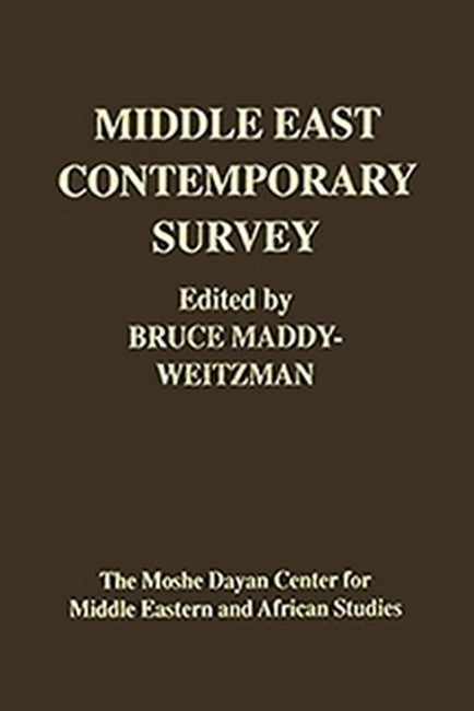 Middle East Contemporary Survey Vol XXIV