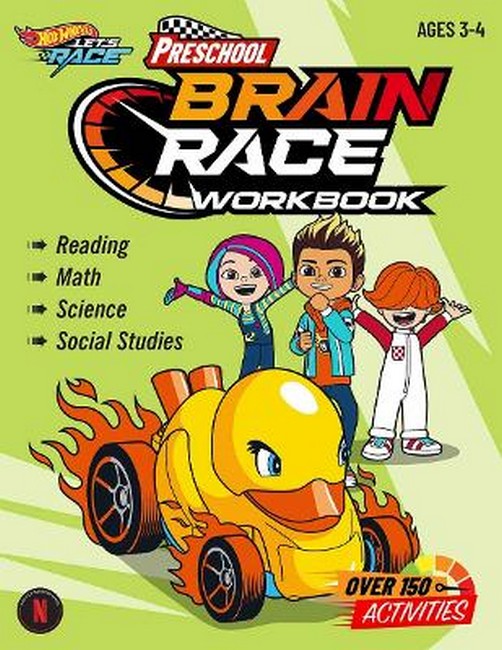 Hot Wheels Brain Race Preschool Workbook