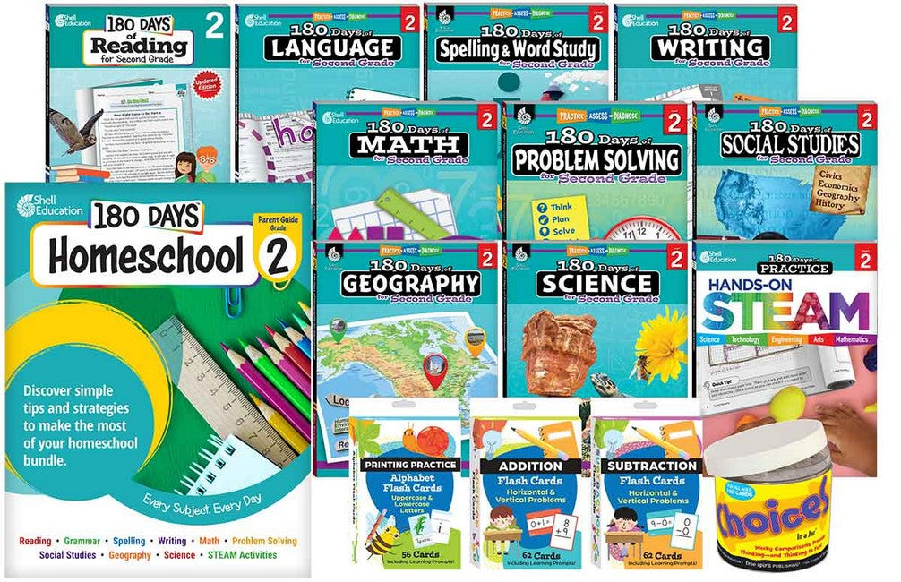180 Days (TM): Homeschool Grade 2 Set