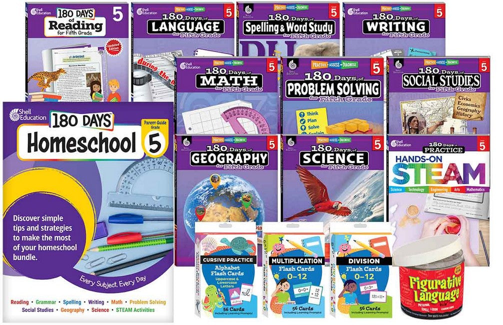 180 Days (TM): Homeschool Grade 5 Set