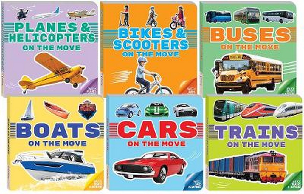 Watch Them Move Series Transportation Board Book 6-Book Set